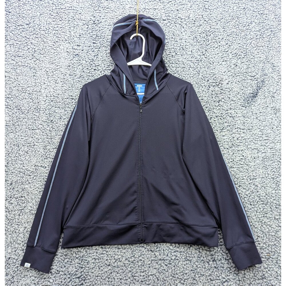 Y2K GAP Body Track Suit Hoodie Size LG Full Zip Stretch Gym Activewear Yoga Blue
